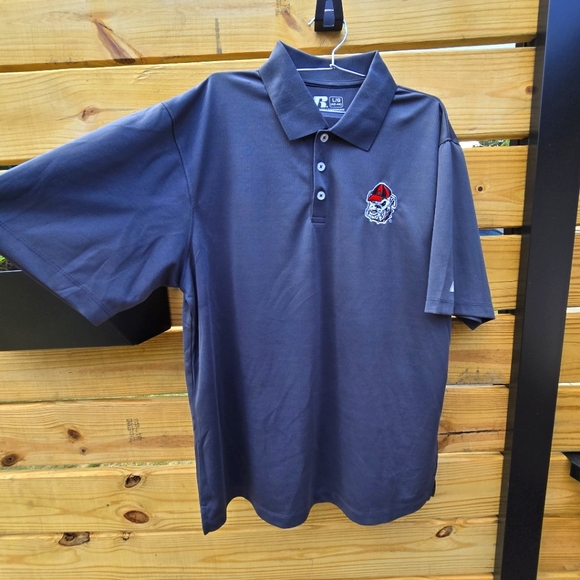 NWOT Georgia Bulldogs Men's Polo Sz LG Grey Golf Polo 0007 - Picture 2 of 6